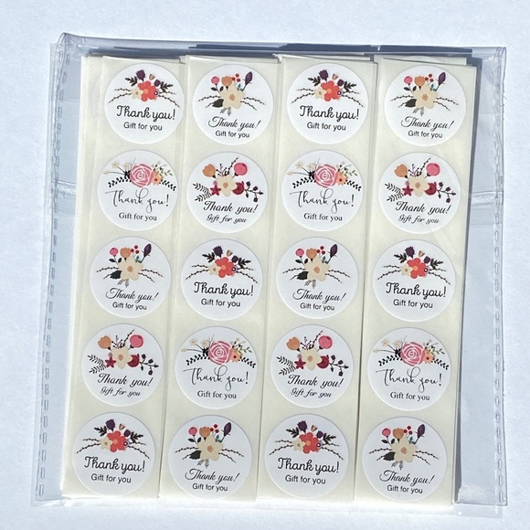 200 Gift for You Stickers. Mixed Floral Pattern Shipping Stickers. - Picture 5 of 10